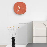 Jam Dinding Beton Persegi-Bulat Ramah Lingkungan dengan Warna & Logo Kustom, Minimalis untuk Ruang Tamu & Kamar Tidur, Jam Quartz Senyap