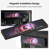 Pantalla de pantalla LCD de 11,3 pulgadas de TV negra Thermalright, resolución 1920x400, sub-pantalla para chasis de juegos