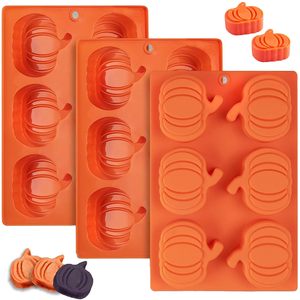 Moule à muffins en silicone en forme de citrouille, facile à démouler, compatible four, mini moules à gâteaux pour Thanksgiving, Halloween, pâtisserie d'automne - Product Image 1