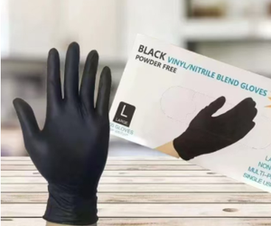 Guantes mecánicos industriales de nitrilo desechables negros de 5 mil para automóviles, guantes mecánicos de nitrilo resistentes con textura completa - Product Image 5