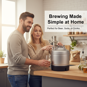 KEGMAXS新品1.75ガロンボールロックケグ304ステンレスコーネリアスケグ6.5L自作コーニーケグスチールハンドル付き - Product Image 4