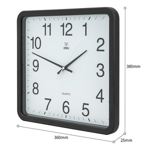 Deli 8824 <b>Wall</b> <b>Clock</b> <b>Square</b> Modern Silent Battery Powered Living Room Home Use - Product Image 4