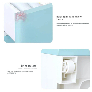 <span class=keywords><strong>Armadio</strong></span> <span class=keywords><strong>per</strong></span> Bambini a 4 Ripiani con Disegni Cartoon, Guardaroba Moderno e Resistente in Plastica <span class=keywords><strong>per</strong></span> Camera da Letto - Product Image 4