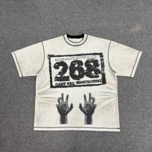 Summer High Quality Streetwear Ringer T-Shirt-<b>Men's</b> Digital Printed <b>Animal</b> Print Breathable 100% Cotton Eco-Friendly - Product Image 2