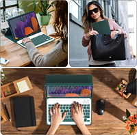 Penjualan Panas Penutup Tablet Magnetik Dengan Slot Pena Keyboard Nirkabel untuk Samsung Tab A9 Plus 11 Inch A11 Plus.