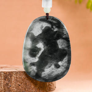 Pendentif en jadéite naturelle Zhong Kui, bijoux pour hommes, design original, style chinois, cadeau avec certificat d'évaluation FG88 - Product Image 2