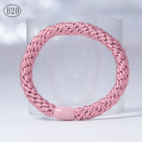 Élastiques à cheveux épais avec cordon de serrage, élastiques tressés, chouchous pour tresses, attaches-queue de cheval en corde pour fille, vente en gros