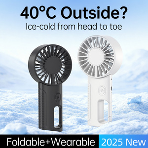 Ventilateur portable à mousqueton, rechargeable par USB, 2000 mAh, 4 vitesses, mini-ventilateur puissant pour les voyages, l'extérieur et le bureau - Product Image 4