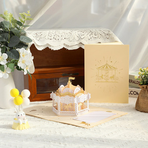 Cartes de vœux d'anniversaire avec vernis brillant, style <span class=keywords><strong>cheval</strong></span> à <span class=keywords><strong>bascule</strong></span>, petites cartes faites à la main, écrites à la main, vente en gros, cartes de fêtes - Product Image 1