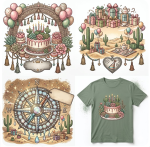 Autocollants prêts à poser lavables pour film de transfert, motif lèvre, style bohème tendance, inspiration mexicaine, dessin animé, cactus, guitare, pour textile DIY western - Product Image 2