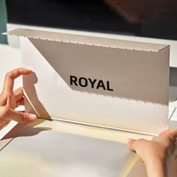 Boîte en carton ondulé pour l'e-commerce, papier d'expédition Kraft, rigide, pour vêtements, gris clair, prix raisonnable, grande taille, personnalisable, faible MOQ