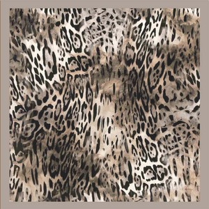 Foulard carré en polyester imprimé léopard à l'encre aquarelle 70x70cm, motif animal vintage, châle décoratif pour femme - Product Image 2