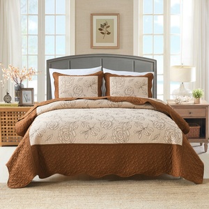Vente en gros de couvre-lits brodés en polyester microfibre 3 pièces bon marché et de <span class=keywords><strong>bonne</strong></span> <span class=keywords><strong>qualité</strong></span> - Product Image 1