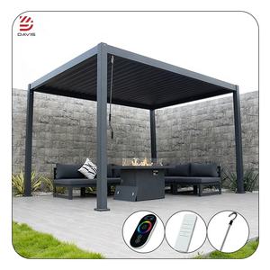 Sistema de techo de persiana de aluminio bioclimático para exteriores, cobertizo de jardín 3X4 con pérgola eléctrica, Marco recubierto de polvo, <span class=keywords><strong>cenador</strong></span> de Louvre para exteriores - Product Image 4