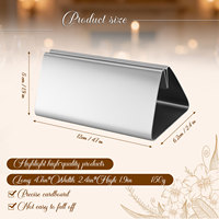 Porte-numéros de table en acier inoxydable pour mariage, bureau, étiquettes, photos, menus, banquets, anniversaires
