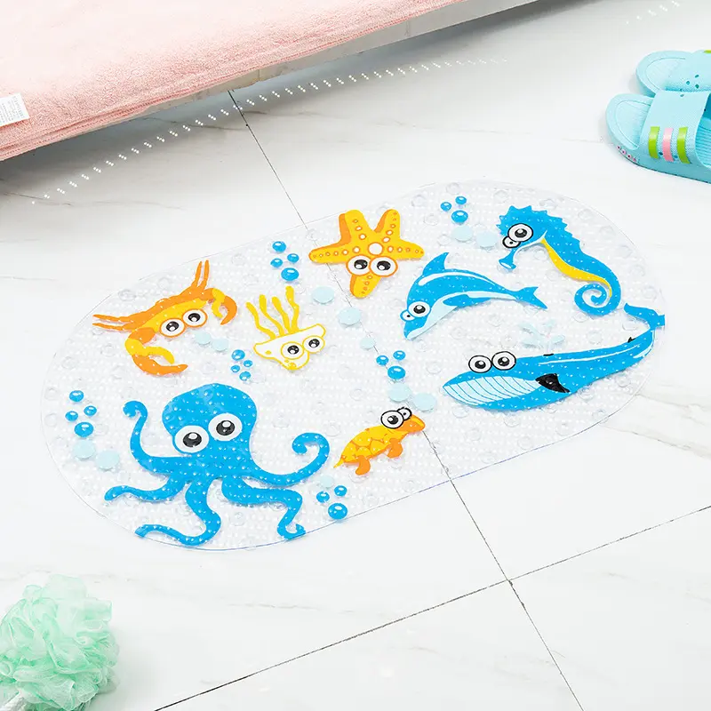 Children Shower Bathroom Safety Pattern Multi-purpose Non Slip Mats Pvc Material Baby Bath Tub Mat