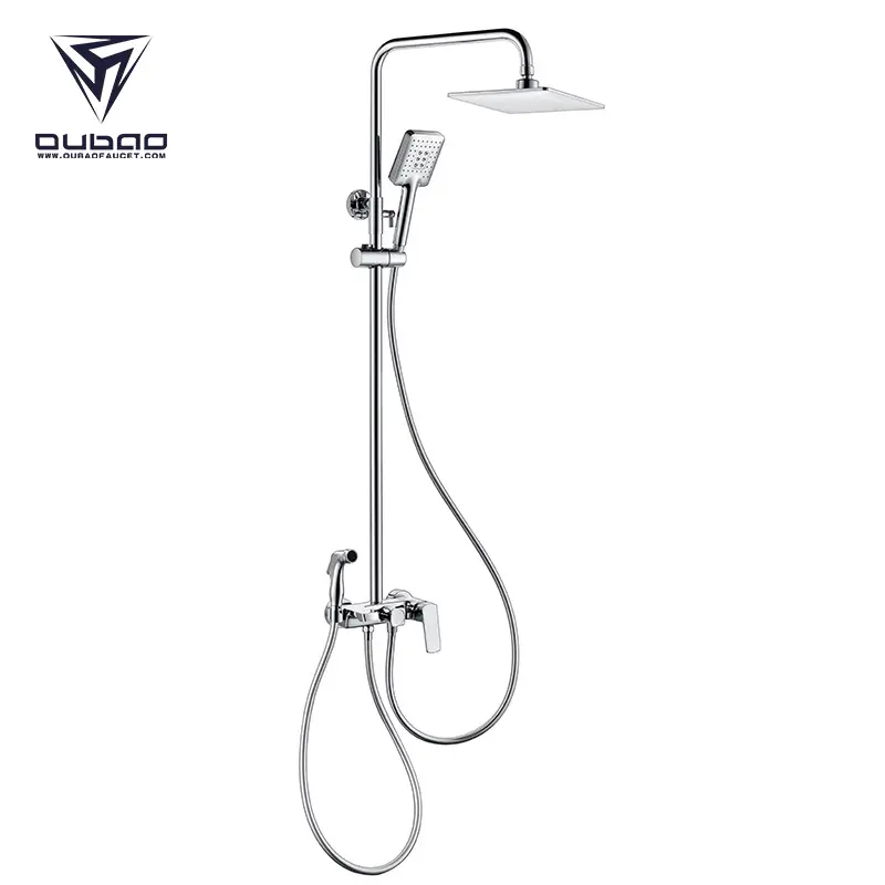 Luxury Rainfall Shower Set Quality Brass Bathroom Mixer Tap Low Lead Shower Faucet