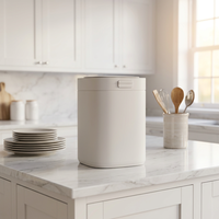 Broyeur de déchets alimentaires de cuisine 220-240V Prise UK 2.5L Déshydrateur de restes alimentaires Mode autonettoyant Contrôle des odeurs au charbon actif Silencieux
