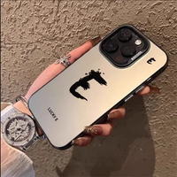 Étui de téléphone lettre chanceuse pour IPhone11 12 13 14 15 ProMax X XR XS XSMax 7 8 14 15Plus housse de protection antidérapante et Anti-chute