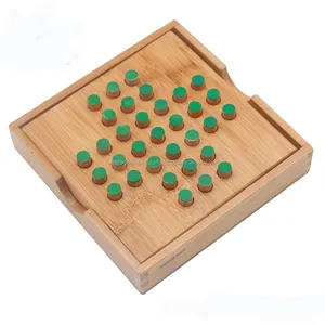 ウッドハンドクラフトクール木製ハンドメイドソリティアゲームアイテム