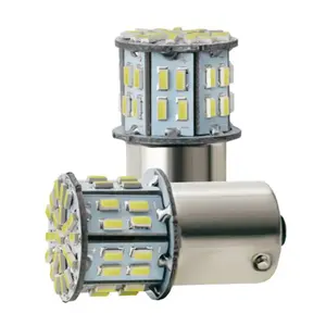 A80 LED mobil S25 P21/5W 1157 BAY15D BAU15S ba15s 50SMD 1206 LED 50SMD LED untuk lampu sinyal belok/lampu mundur Putih Merah DC 12V