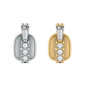Teeth <b>Gap</b> Braces Gold Silver Geometric Inlay Channel Setting Everyday Wear Unisex - Product Image 5
