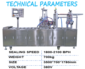 Machine de fabrication d'emballages de capsules de café instantané entièrement automatique à haute vitesse, multi-têtes, <span class=keywords><strong>Nespresso</strong></span> K Cup, remplissage de poudre, scellage de film - Product Image 3