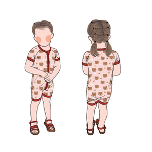 Little Glow Kid Nieuwe Aanwinst Zomer Aangepaste Prints Stijlen Superzacht 2-delig Baby Bamboe Rompertje met Rits - Product Image 2