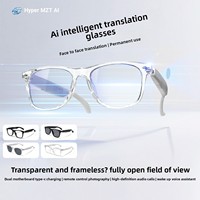 Nouvelles lunettes intelligentes Bluetooth F16 avec traduction IA en temps réel, 100 langues, écoute de musique, appels téléphoniques