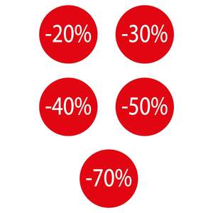 Decalcomania rotonda della finestra della percentuale della miscela, 25 cm di diametro - Product Image 1