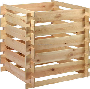 Outdoor Garden wooden compost Wood and Cedar Multi-Stage Composting Bin