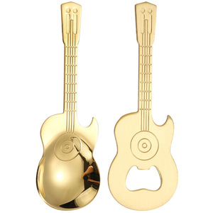 304 Stainless Steel Guitar <b>Spoon</b> Bottle Opener Multi Function Creative Kitchen Tool For Beer Opening And <b>Serving</b> - Product Image 5