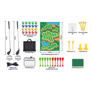 Ensemble de tapis de jeu de déchiquetage de pratique de golf intérieur/extérieur pour adultes et enfants jouet de fête de jardin en plastique Durable - Product Image 1