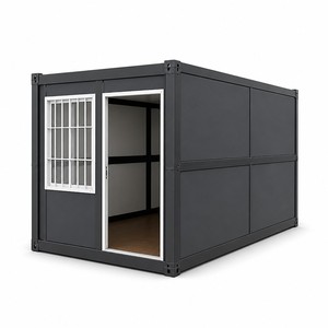 Oficina y Caseta de Guardia Desmontables, Cabina Prefabricada Compacta para Obras con Ventana de Seguridad - Product Image 1
