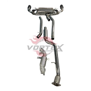 Sistema de escape Valvetronic Vortex SS304 compatible con Alfa Romeo Giulia 2.0T, silenciador de rendimiento para carreras, sistema Catback con kit de tubo de bajada. - Product Image 3