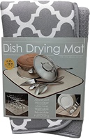 Tapis de séchage pour vaisselle en microfibre gaufrée pour comptoir de cuisine, tapis de séchage pour verres à vin, tapis de protection pour plats chauds, tapis de séchage en caoutchouc