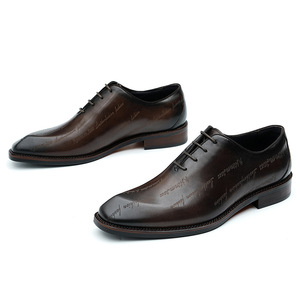 Chaussures d'affaires en cuir pour hommes, cuir véritable, grande taille, chaussures habillées, finition brillante, couleur vive - Product Image 5