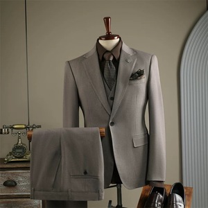 Venta al por mayor caliente de los hombres del conjunto de 2 piezas Slim Fit <span class=keywords><strong>Traje</strong></span> Chaqueta Formal de los hombres de la <span class=keywords><strong>boda</strong></span> Conjunto de los hombres del vestido de noche - Product Image 3