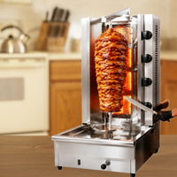 Nouvelle machine à kebab rotative à gaz, machine à faire des kebabs, gril vertical pour kebab, gril gyroscopique pour kebab, machine à kebab rotative