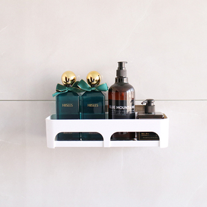Étagère de douche en plastique Hyderon <span class=keywords><strong>sans</strong></span> perçage, panier de douche auto-adhésif pour salles de bains - Product Image 3