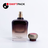 Bouteille de parfum vide en verre, contenant transparent, pour parfum, vide, pour emballage cosmétique, de 50ml ou 100ml, nouveauté