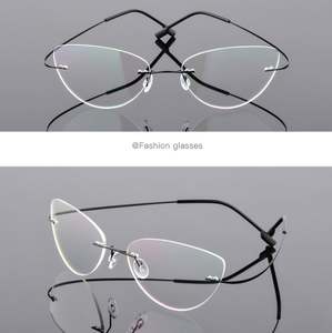 Gafas Ópticas Personalizadas con Logotipo 2025, Ligeras, sin Montura, de Aleación de Titanio, Monturas de Gafas de Ojo de Gato para Hombre y Mujer - Product Image 6