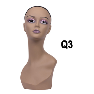 Tête de Mannequin Femme en PVC de Haute Qualité, Colorée, avec Perforation pour Perruques, pour Présentation de Perruques, 20 cm - Product Image 3
