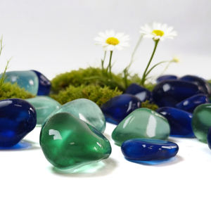 หินแก้วผสมสีฝ้าแข็งคุณภาพสูงสำหรับงานหัตถกรรมแบบทำมืออุปกรณ์ทำเครื่องประดับแก้วทะเลเป็นมิตรกับสิ่งแวดล้อม - Product Image 4