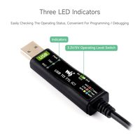 Câble Série USB vers TTL (C) 6 broches Industriel AIsmartgoo Waveshare, Puce FT232RNL Originale, Circuits de Protection Multiples