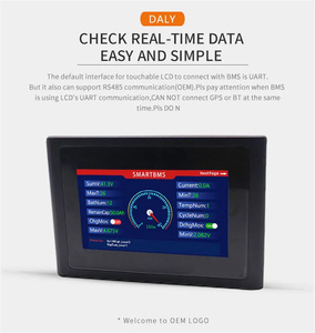 Daly hiển thị cảm ứng & UART cho thông minh BMS <span class=keywords><strong>PCB</strong></span> <span class=keywords><strong>board</strong></span> 4.3 inch <span class=keywords><strong>LCD</strong></span> màn hình cảm ứng nhôm CE ROHS chứng nhận - Product Image 2