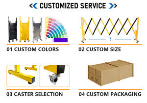שער הזזה מאלומיניום נשלף באיכות גבוהה נייד מתרחב מעקה תנועה שער מחסום נייד זמני - Product Image 5