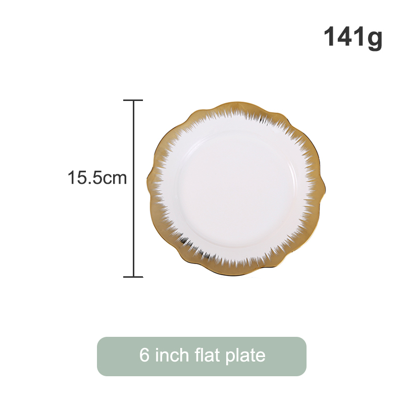 6-inch gold-edge plate