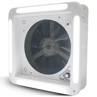 HEYRV Accessoires de caravane 14''340MM 12V RV Ventilateur de toit avec 3 vitesses et lumière LED Contrôle manuel Lucarne étanche résistante aux UV