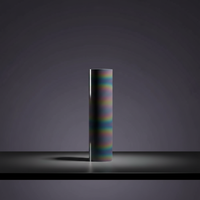 Rouleau de vinyle thermocollant réfléchissant arc-en-ciel, non collant, facile à découper et à désherber